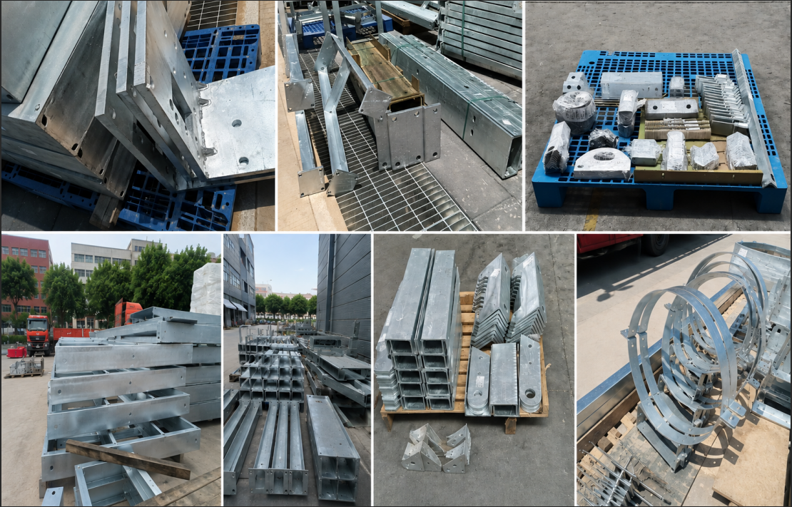 电力设备型钢加工件批量实拍